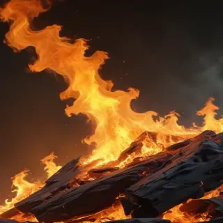 background on fire