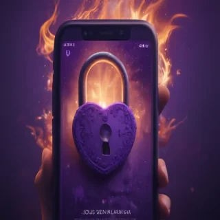 purple lock screen