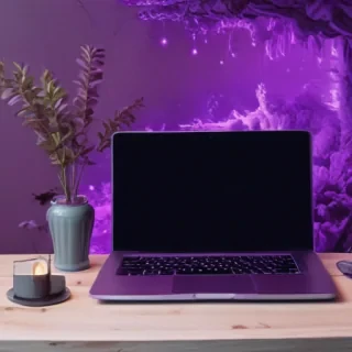 purple aesthetic wallpaper laptop