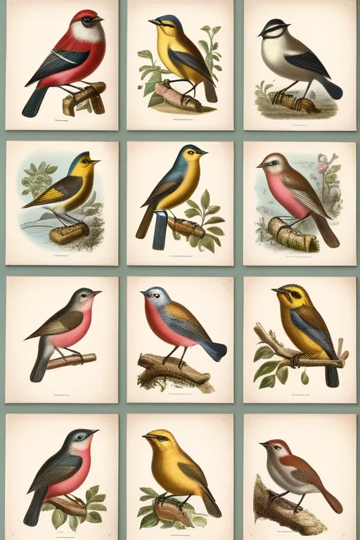 vintage bird illustrations