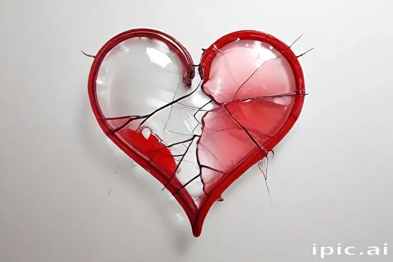 transparent broken heart