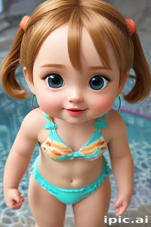 little girl in bikini ai