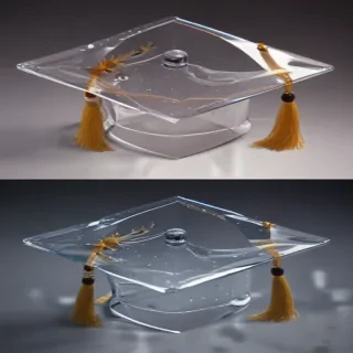 transparent graduation cap