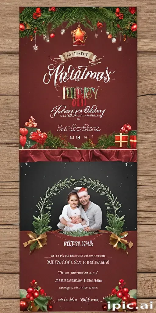 christmas card template psd