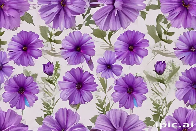 purple flowers transparent background