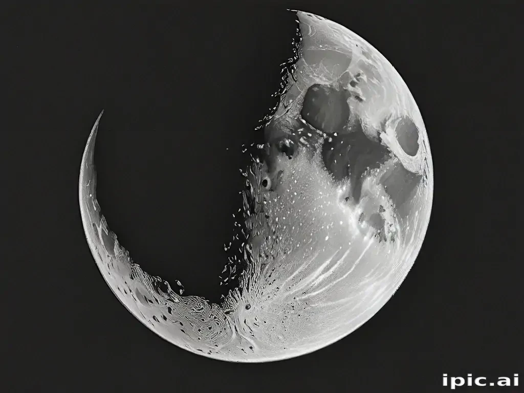 drawing of the moon