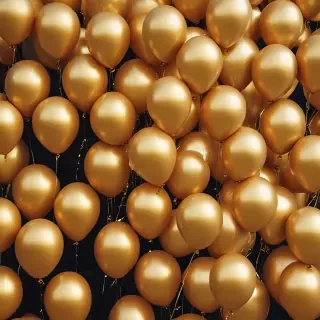 golden balloons