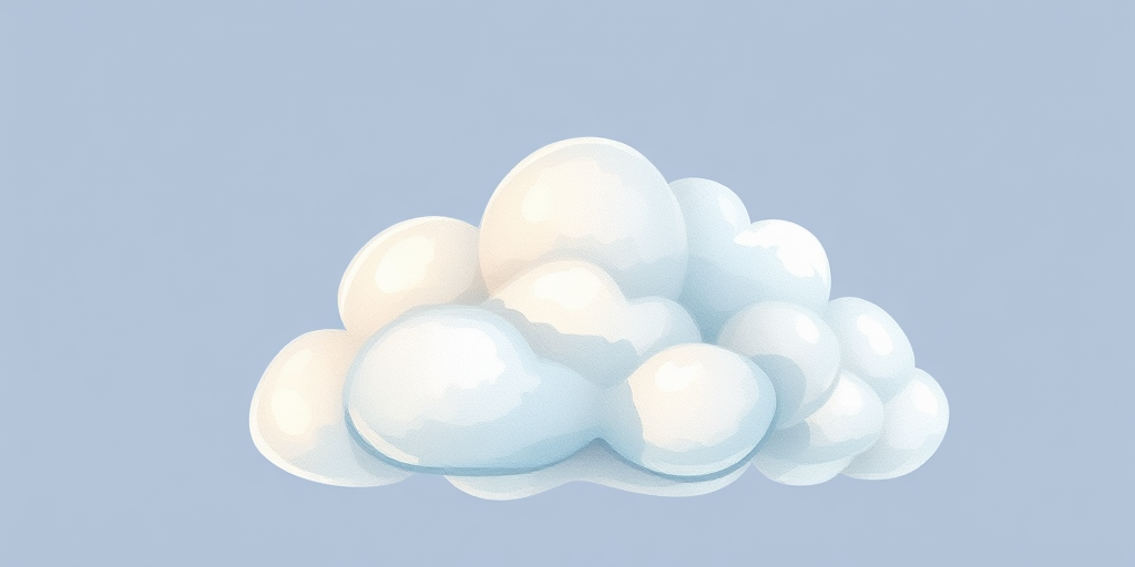 Create a fluffy, cartoon-style cloud with soft, rounded shapes, using a high-resolution setting of 300 DPI, a macro camera view, a watercolor style, and a DSLR camera type.