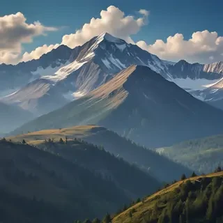 mountainous background