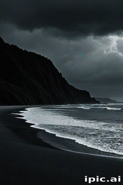 dark beach wallpaper