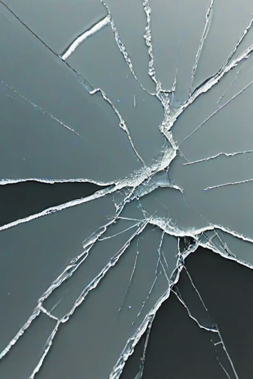 cracked glass transparent