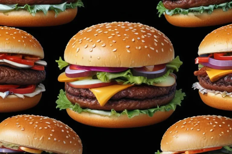 hamburger clipart black and white