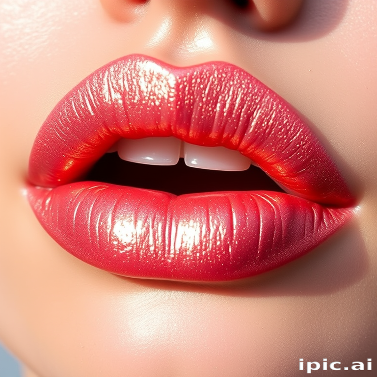Holographic rose gold lips with a glossy top coat, "Prismatic Blush" showcases a multi-dimensional shimmer that shifts from pink to gold in different angles
