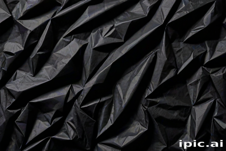 crumpled black paper