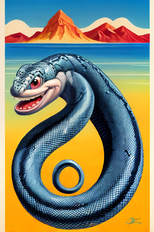 a disney poster for a movie title snek, and on the poster is a picture ...