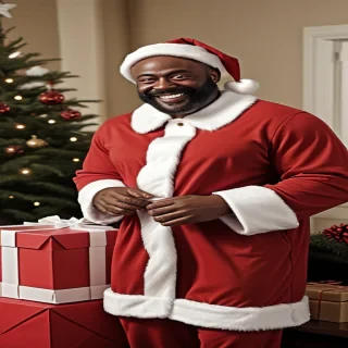 image of black santa