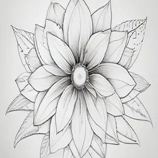 flower drawing for coloring