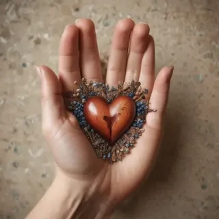 hand heart aesthetic