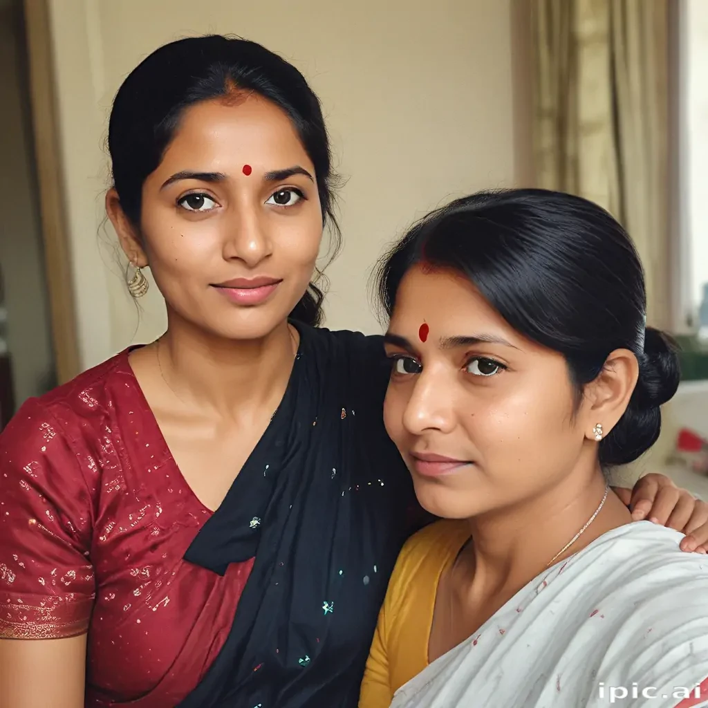 indian son with mom