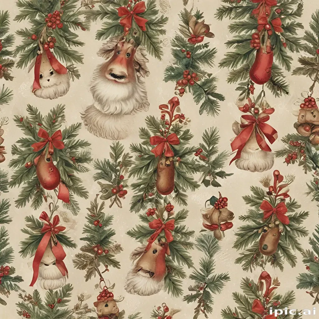 vintage christmas images to print