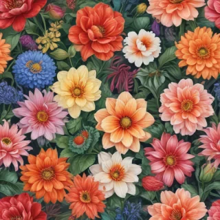 flowers to draw in color