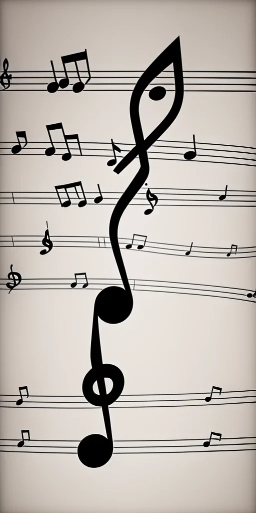 music notes no background