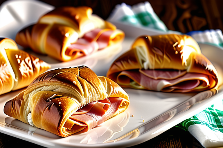 ham and cheese on crescent rolls