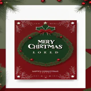 christmas card template psd