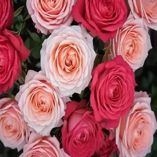 roses in background