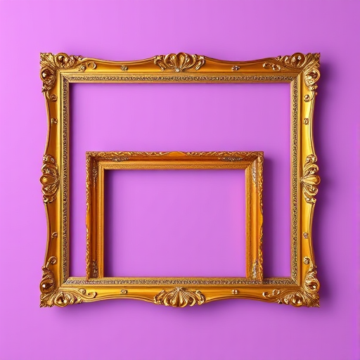 Create an image of three ornate picture frames arranged horizontally on a solid background, using a Canon EOS R5 camera with a 50mm f/1.4 lens, ISO 100, aperture at f/8, and a shutter speed of 1/125 sec, shot in natural light for vivid colors and details.