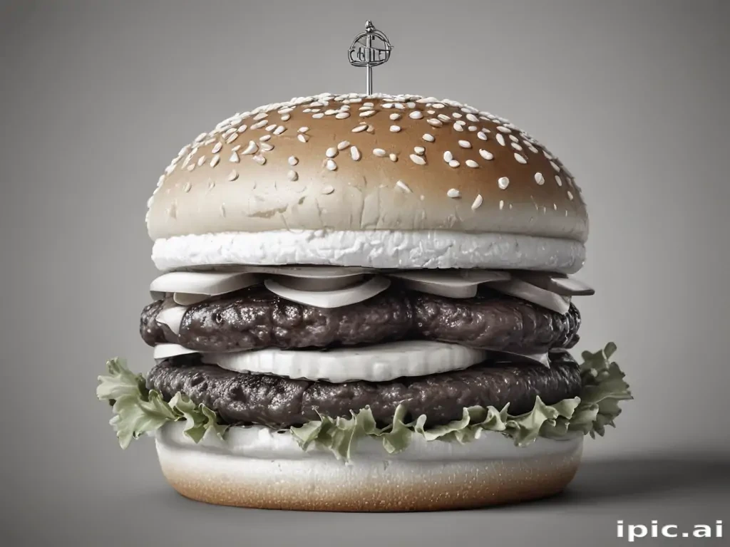 hamburger clipart black and white