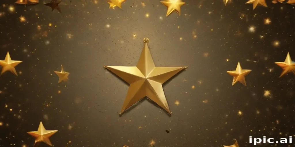 Golden Stars Glimmering Against a Dark Background in a Magical Setting