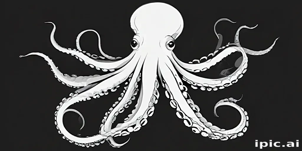 octopus clip art black and white
