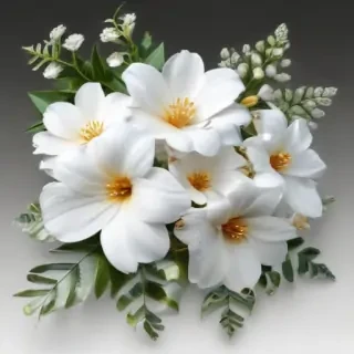 white flowers png transparent