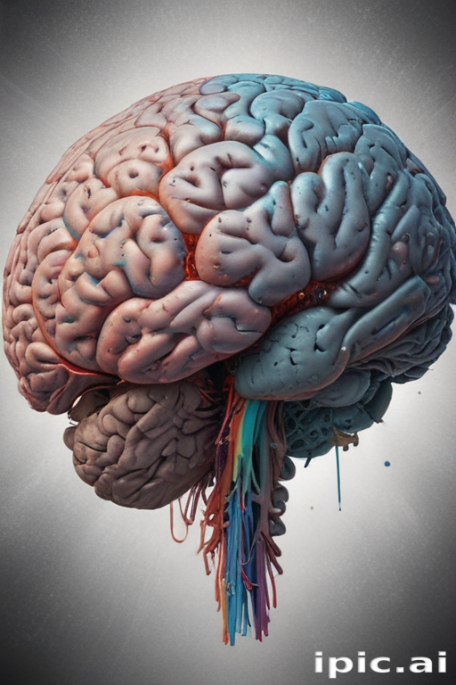 Intricate Visualization of a Colorful Human Brain with Detailed Neural ...