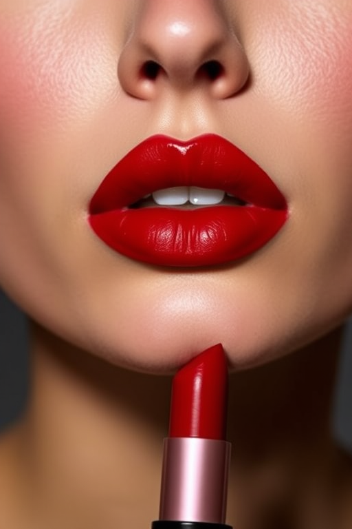 Velvet Scarlet Siren lip color exudes confidence and passion with its bold, blue-based red tone and smooth, velvety finish, ideal for making a statement