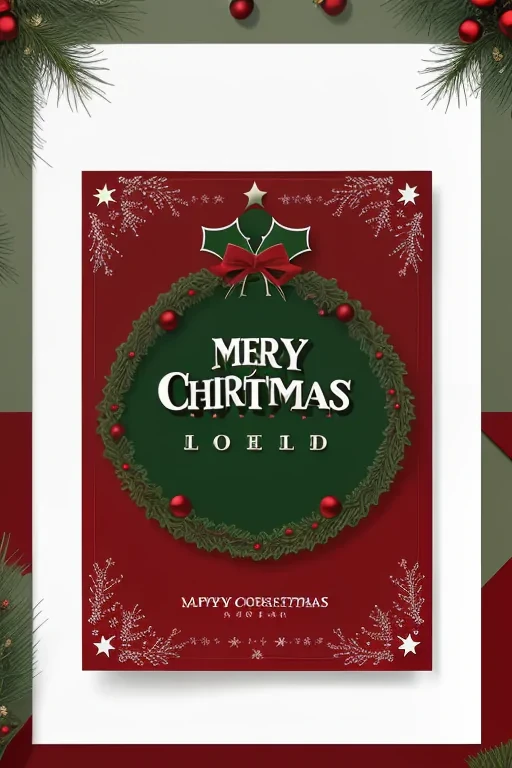 christmas card template psd