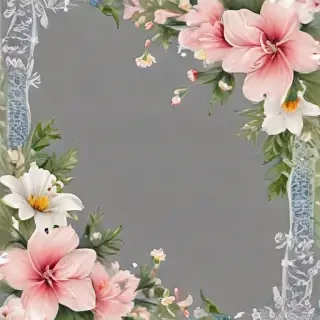 transparent floral border