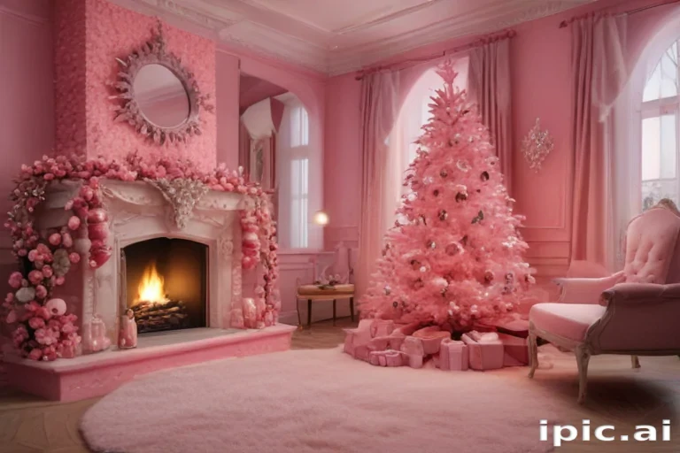 pink christmas aesthetic