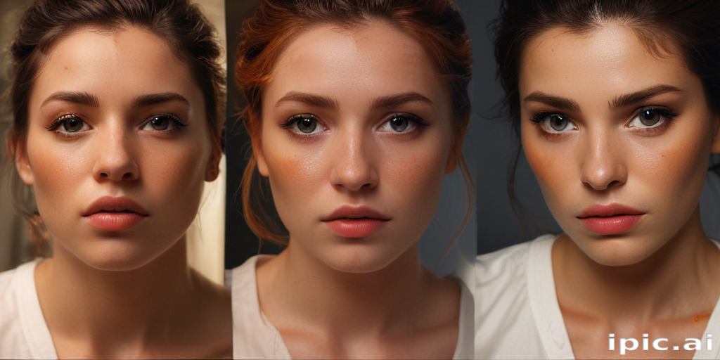 Three Stunning Portraits Showcasing Different Lighting and Makeup Styles