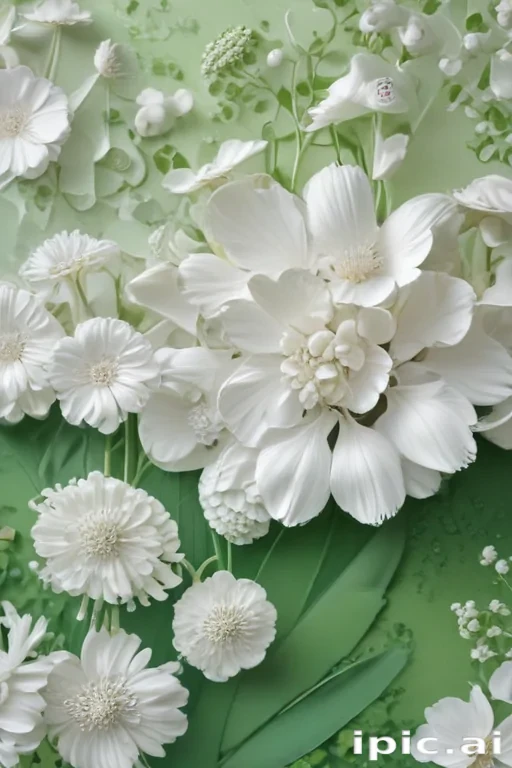 green and white background