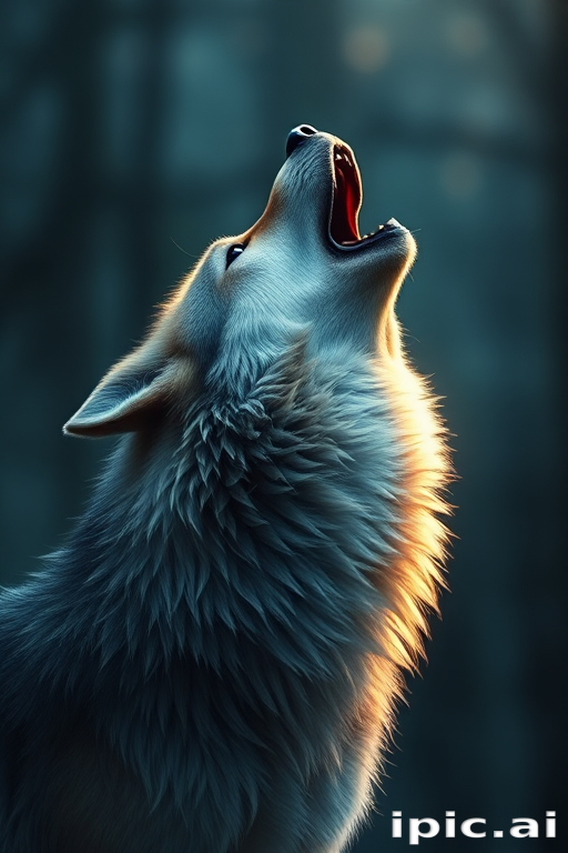 wolf howling png
