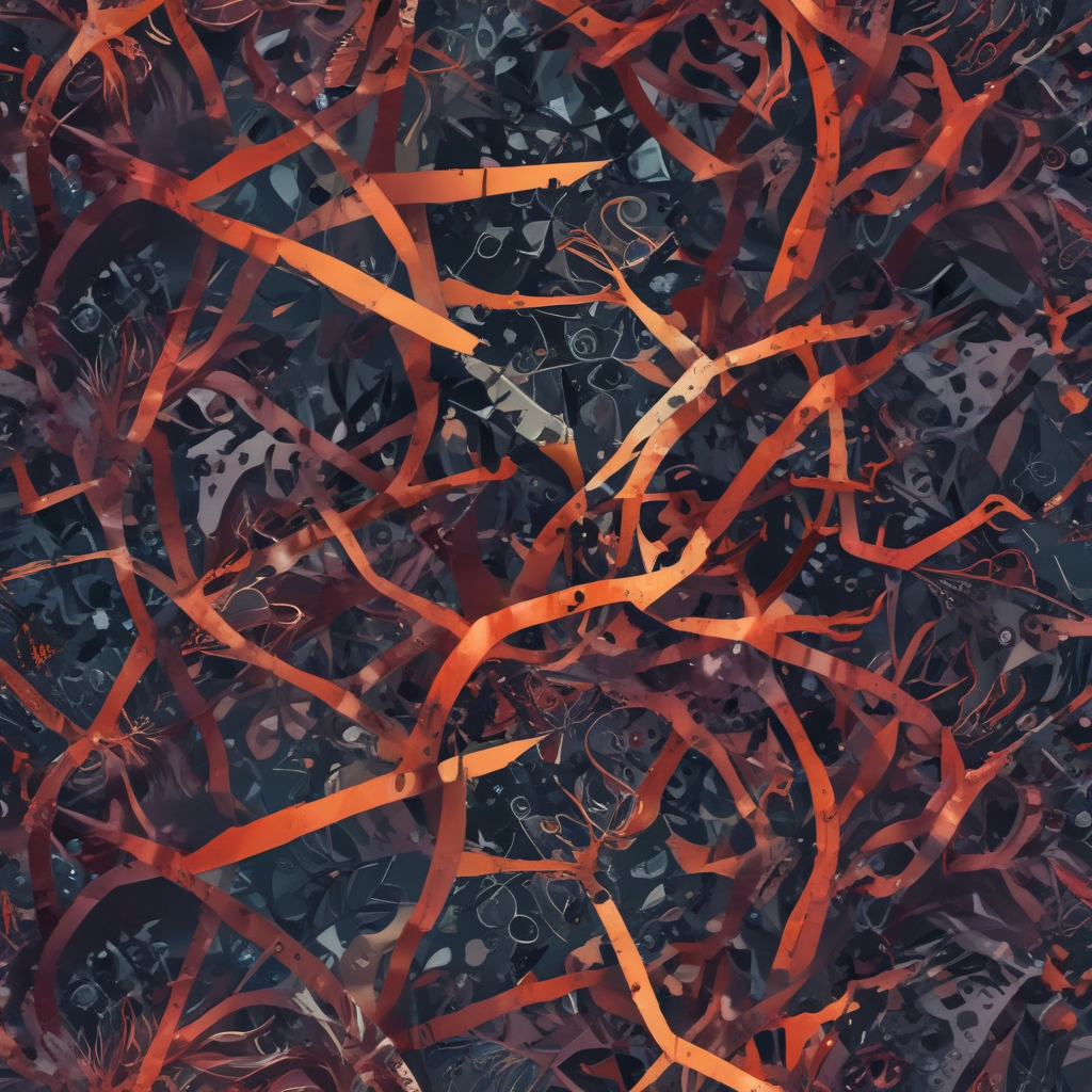 edgy and funky background, digital art, best quality, shapes, patterns ...