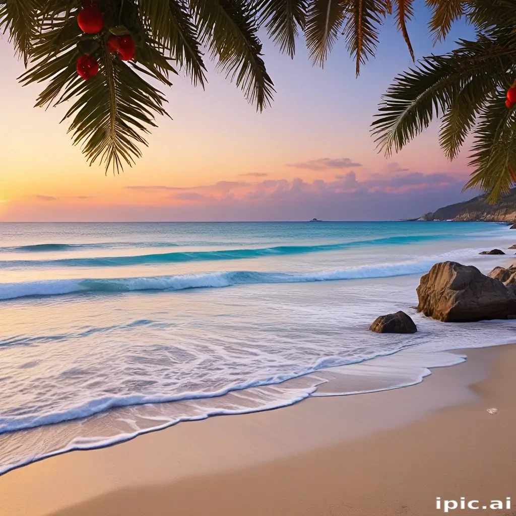 beach christmas wallpaper