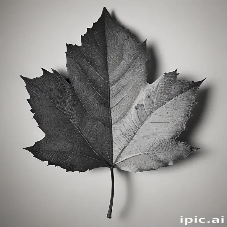 leaf images black and white