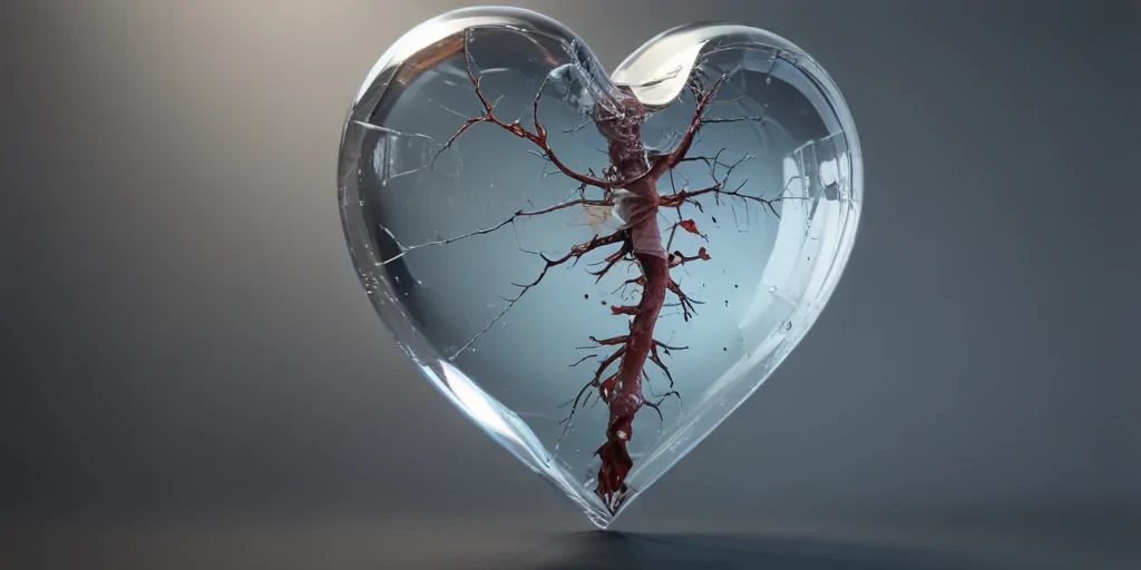 transparent broken heart