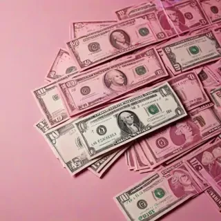 pink money background