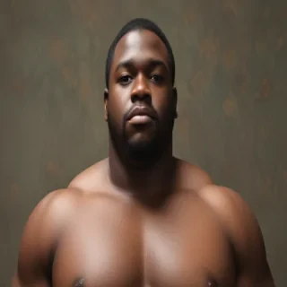 black fat man