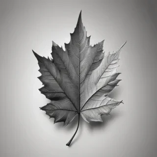 black and white clipart leaf