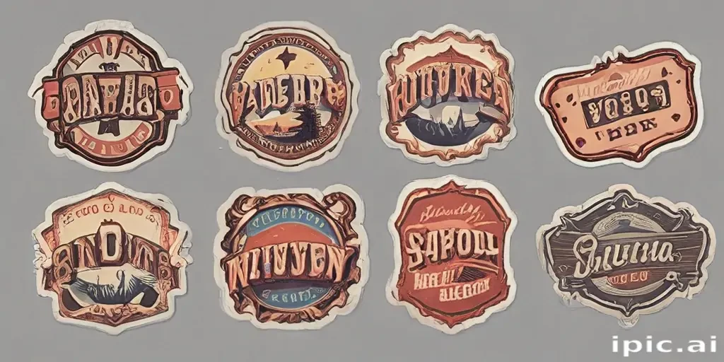 vintage stickers png